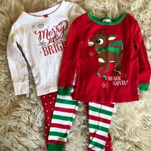 Toddler girls Christmas pajama bundle